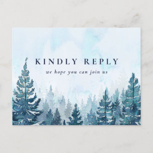Tarjeta de solicitud de canción RSVP de bosque de