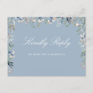 Tarjeta de solicitud de canción RSVP Floral Dusty