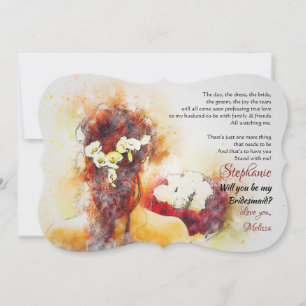 Tarjeta de solicitud de dama de honor