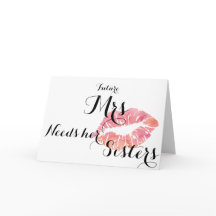 Tarjeta de solicitud de dama de honor - beso rosa 