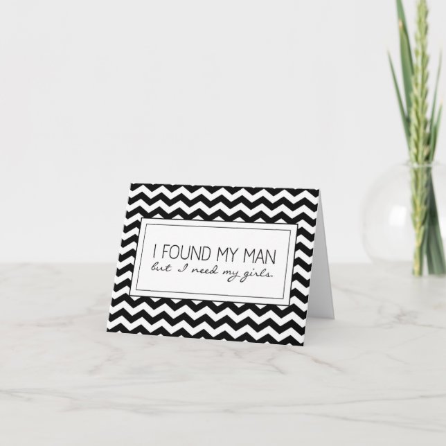 Tarjeta de solicitud de dama de honor con rayas de (Anverso)