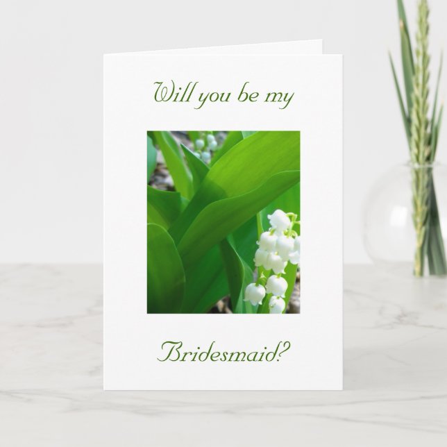 Tarjeta de solicitud de dama de honor de lirio de  (Anverso)