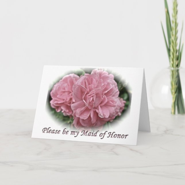 Tarjeta de solicitud de dama de honor de rosas (Anverso)