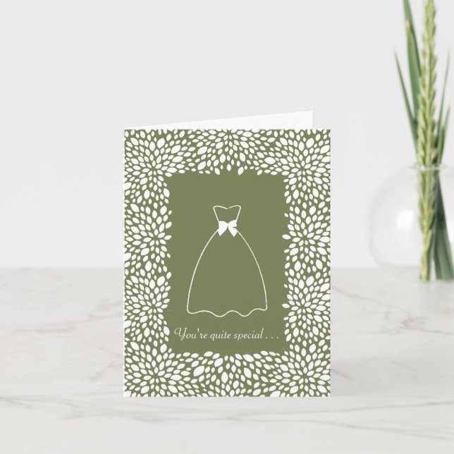 Tarjeta de solicitud de dama de honor personalizab (Anverso)