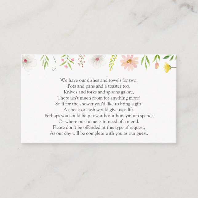 Tarjeta de solicitud de dinero para la fiesta de d (Anverso)