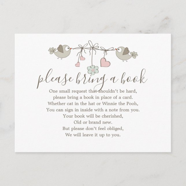 Tarjeta de solicitud de inserción de libro de Baby (Anverso)