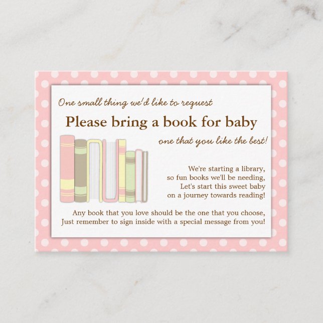Tarjeta de solicitud de inserción de libro de Baby (Anverso)