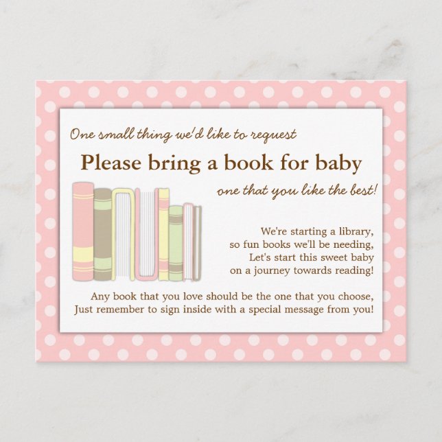 Tarjeta de solicitud de inserción de libro de Baby (Anverso)