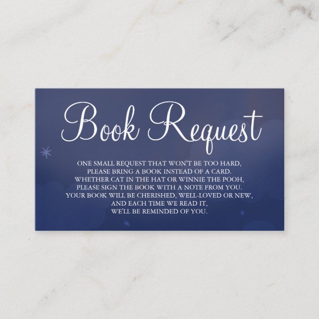 Tarjeta de solicitud de la Navy Blue Star Sky Book (Anverso)