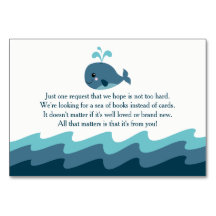 Tarjeta de solicitud de libro Baby Shower con tema