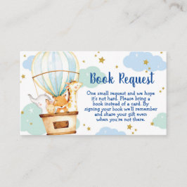 Tarjeta de solicitud de libro de animales con glob