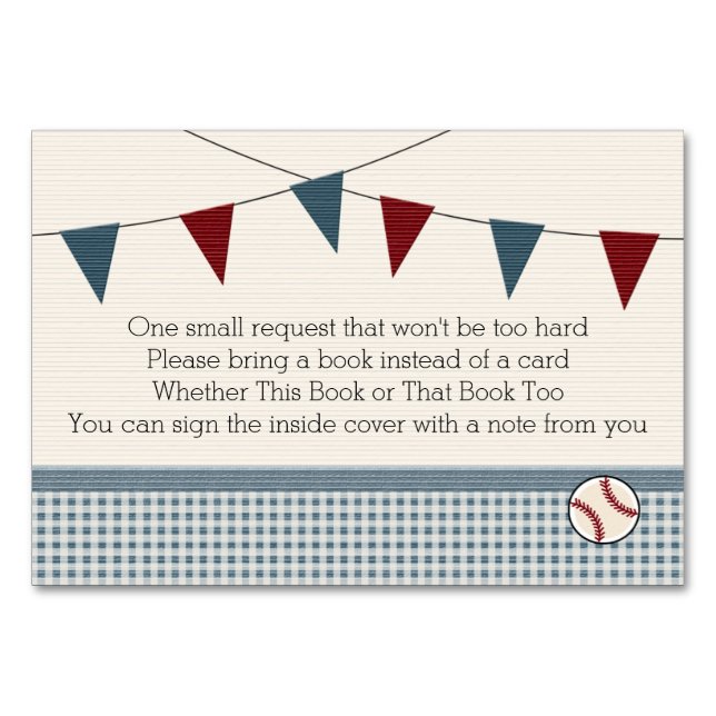 TARJETA DE SOLICITUD DE LIBRO DE BABY SHOWER BASEB (Anverso)