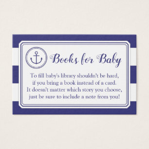 Tarjeta de solicitud de libro de Baby Shower de An
