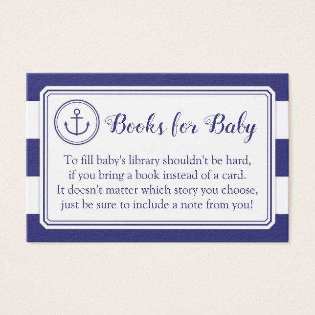 Tarjeta de solicitud de libro de Baby Shower de An (Anverso)