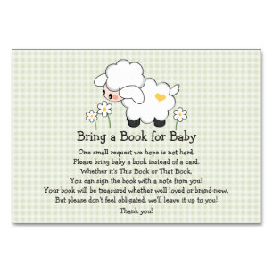 TARJETA DE SOLICITUD DE LIBRO DE BABY SHOWER DE Gr