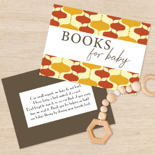 Tarjeta de solicitud de libro de Baby Shower de Mo