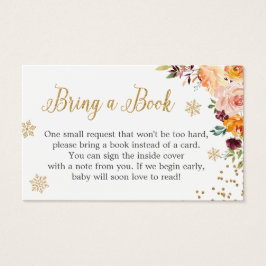 Tarjeta de solicitud de libro de Baby Shower flora