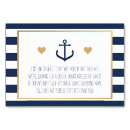 Tarjeta de solicitud de libro de Baby Shower náuti