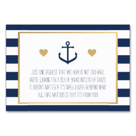 Tarjeta de solicitud de libro de Baby Shower náuti