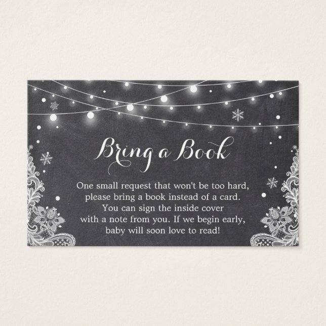 Tarjeta de solicitud de libro de Baby Shower para  (Anverso)