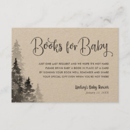 Tarjeta de solicitud de libro de Baby Shower para 