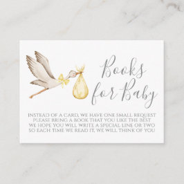 Tarjeta de solicitud de libro de Baby Shower para 