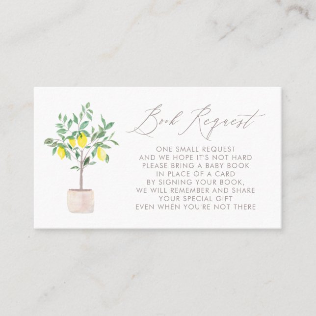 Tarjeta de solicitud de libro de Baby Shower Paste (Anverso)