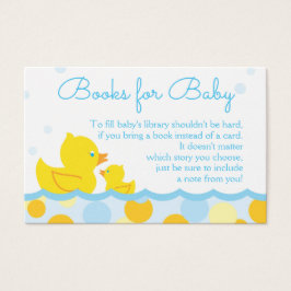 Tarjeta de solicitud de libro de Baby Shower Rubbe