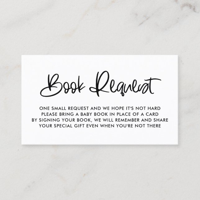 Tarjeta de solicitud de libro de caligrafía modern (Anverso)