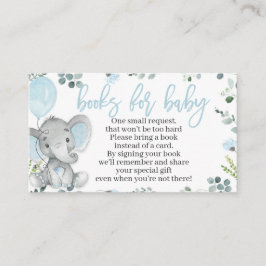 Tarjeta de solicitud de libro de Elephant Baby Sho