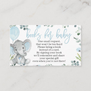 Tarjeta de solicitud de libro de Elephant Baby Sho