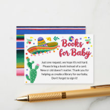 Tarjeta de solicitud de libro de Fiesta - Baby Sho