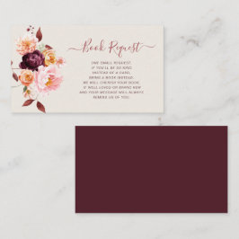 tarjeta de solicitud de libro de flores de baby in