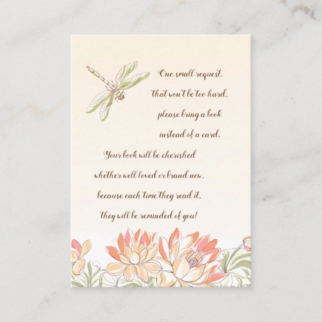 Tarjeta de solicitud de libro de Flores Lotus y Fl (Anverso)