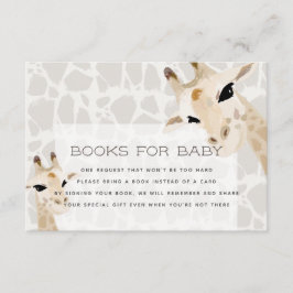 Tarjeta de solicitud de libro de Giraffe Baby Show