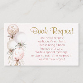 Tarjeta de solicitud de libro de globo chica