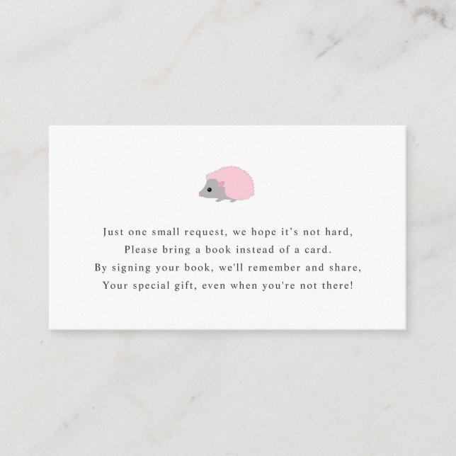 Tarjeta de solicitud de libro de hedgehog para duc (Anverso)