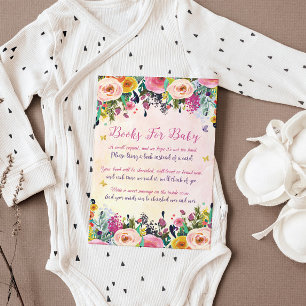 Tarjeta de solicitud de libro floral caprichosa