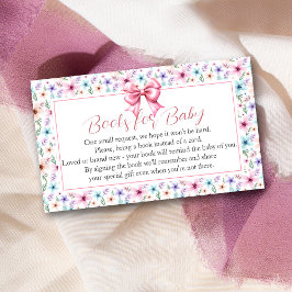 Tarjeta de solicitud de libro floral Coquette Bow 