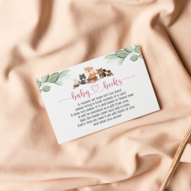 Tarjeta de solicitud de libro floral rosa para ani (Subido por el creador)