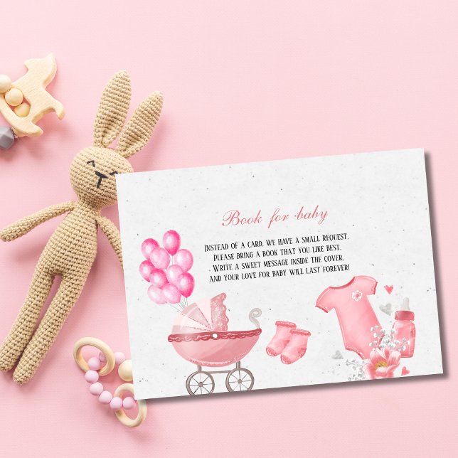 Tarjeta de solicitud de libro floral rosa Rubor pa (Subido por el creador)