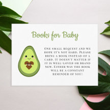 Tarjeta de solicitud de libro Kawaii Aguacate Baby
