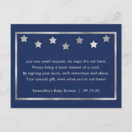 Tarjeta de solicitud de libro Navy Silver Star, li