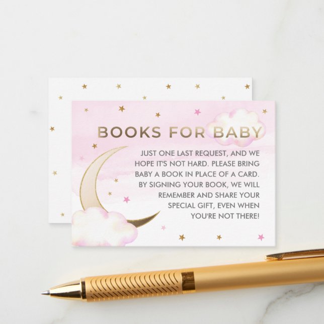 Tarjeta de solicitud de libro 'Over the Moon' (Anverso/Reverso In Situ)