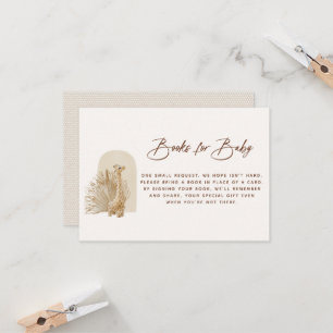 Tarjeta de solicitud de libro para guardería boho