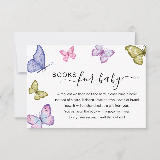 Tarjeta de solicitud de libros Baby Shower para ma (Anverso)
