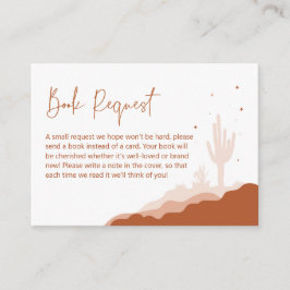 Tarjeta de solicitud de libros de Baby Shower para