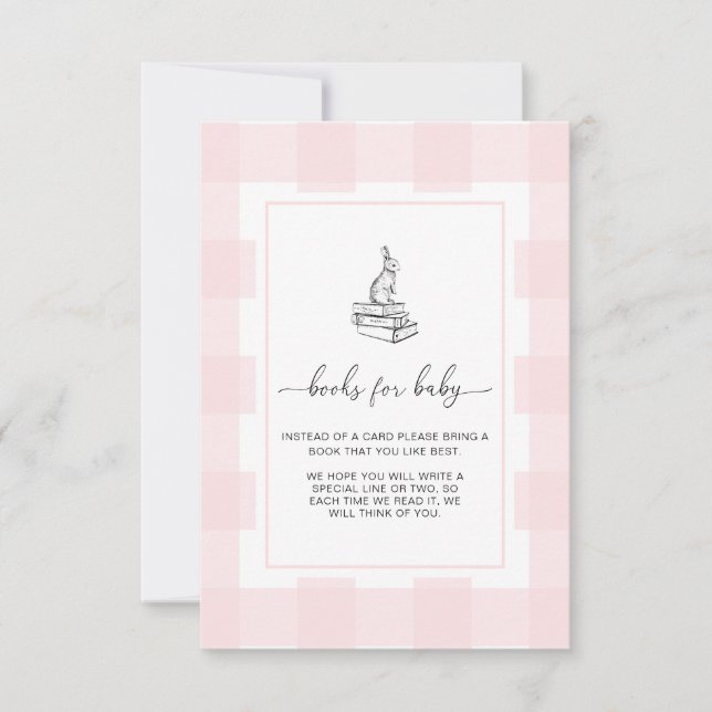 Tarjeta de solicitud de libros de conejito con gin (Anverso)