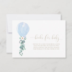 Tarjeta de Solicitud de Libros de Globos Azules pa