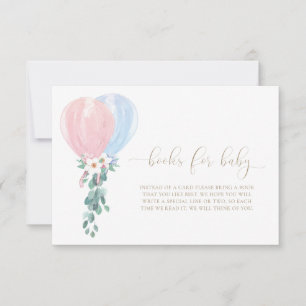 Tarjeta de Solicitud de Libros de Globos Azules y 
